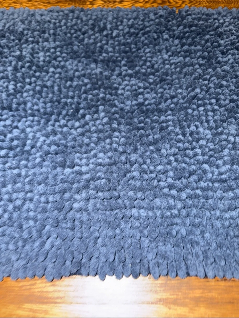 Plush Navy Shag Bath Mat 17x24